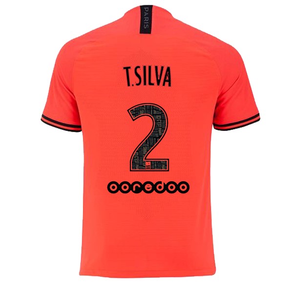 JORDAN Camiseta Paris Saint Germain NO.2 T.Silva 2ª 2019-2020 Naranja